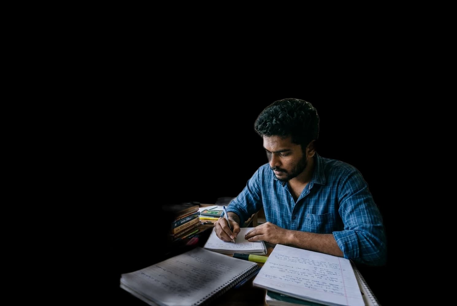 VV Academy aspirant studying with exam preparation materials